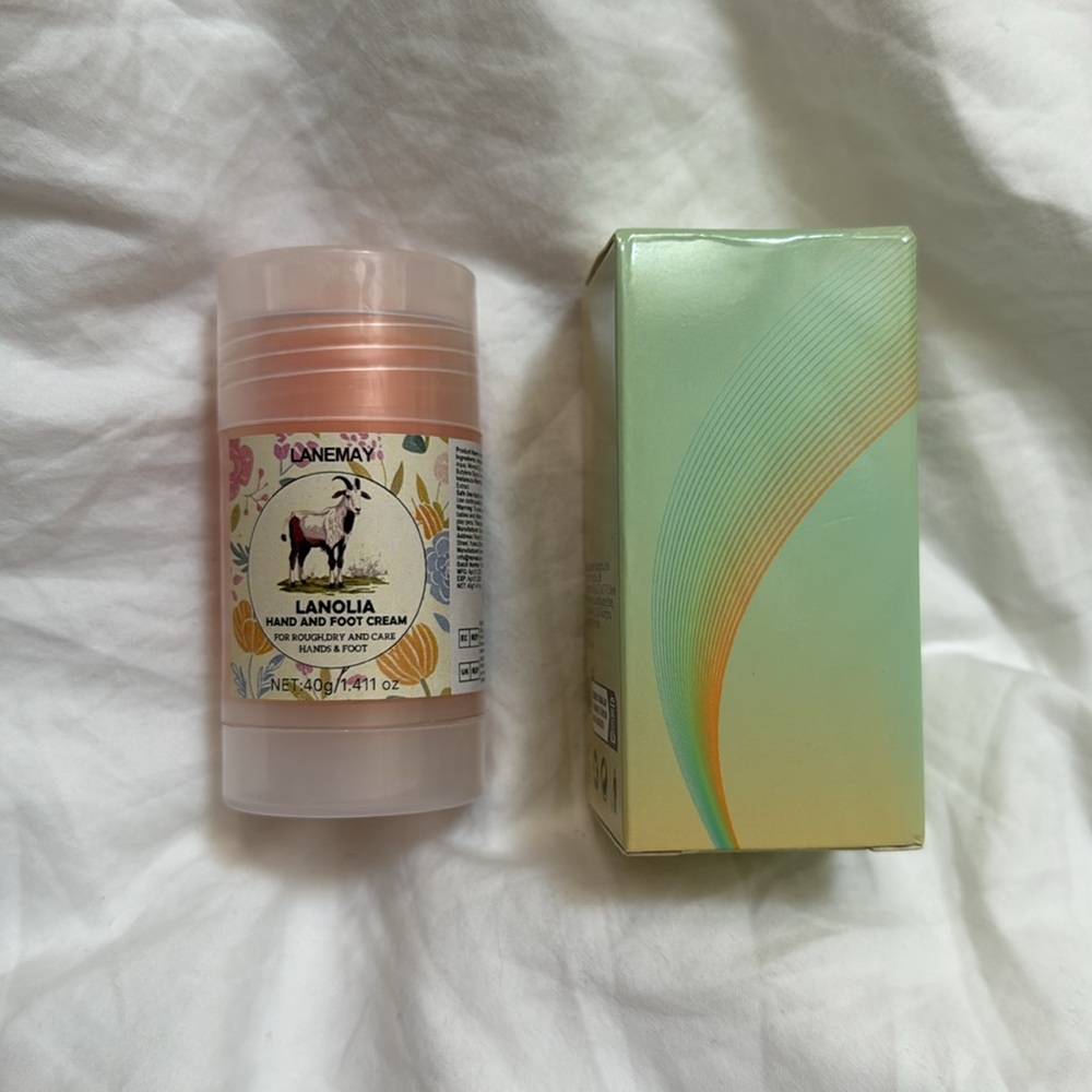 New in box, “Lanemay” Lanolia Hand and Foot Cream Stick. 1.411 oz, 40g. See info